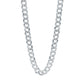 Cadena Cubana Gruesa Diamantada Plata 925 Hombre 70cm X 6mm