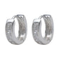 Arracadas Huggies Medianas 4 Zirconias Mujer Plata 925