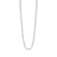 Cadena De Plata 925 Diamantada Hombre Fígaro 60 Cm X 6 Mm