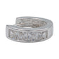 Arracadas Huggies Medianas 4 Zirconias Mujer Plata 925