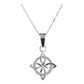 Collar Nudo De Bruja Celta Redondo Zirconias Plata Ley 925