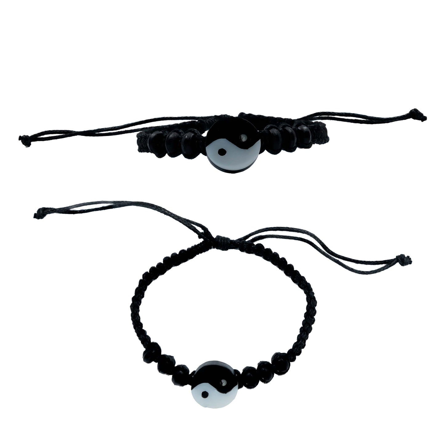 2 Pzs Pulsera Ying Yang Hecho Mano Artesanal Suerte Regalo