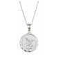 Collar San Miguel Arcangel Diamantado Mediano Plata Ley 925