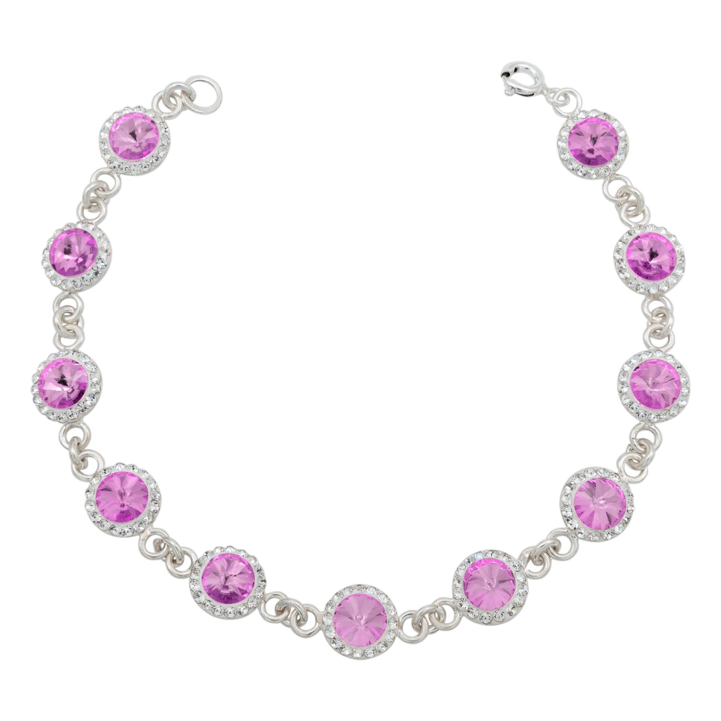 Pulsera Zirconias Piedras Mujer Dama Amor Regalo Plata 925