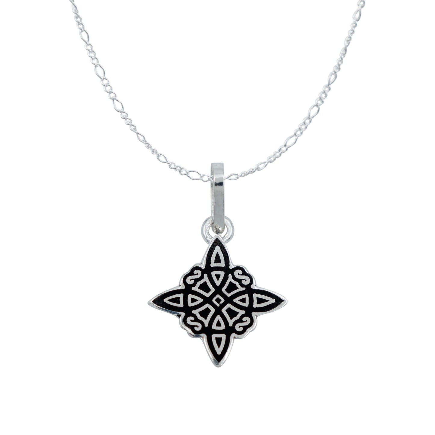 Juego Nudo De Bruja Laser Dije Aretes Cadena Plata 925
