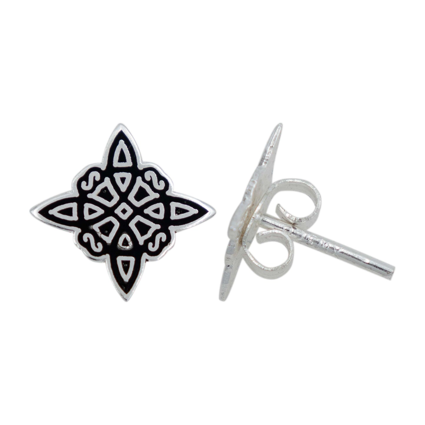 Juego Nudo De Bruja Laser Dije Aretes Cadena Plata 925