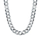 Cadena Cubana Gruesa Diamantada Hombre Plata 925 65cm X 7mm
