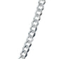 Cadena Cubana Gruesa Diamantada Plata 925 Hombre 80 Cm X 7mm