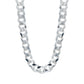 Cadena Cubana Gruesa Cerrada Hombre Plata 925 70 Cm X 7 Mm