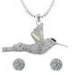 Colibri Dije Aretes Cadena Piedras Conjunto Grande Plata 925