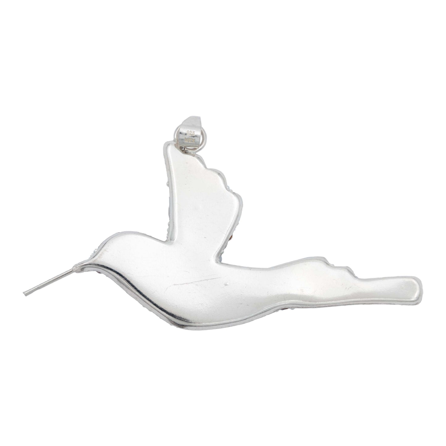 Colibri Dije Aretes Cadena Piedras Conjunto Grande Plata 925