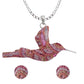 Colibri Dije Aretes Cadena Piedras Conjunto Grande Plata 925