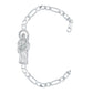 Pulsera Esclava San Judas Zirconias Tejido Figaro 3x1 5 Mm