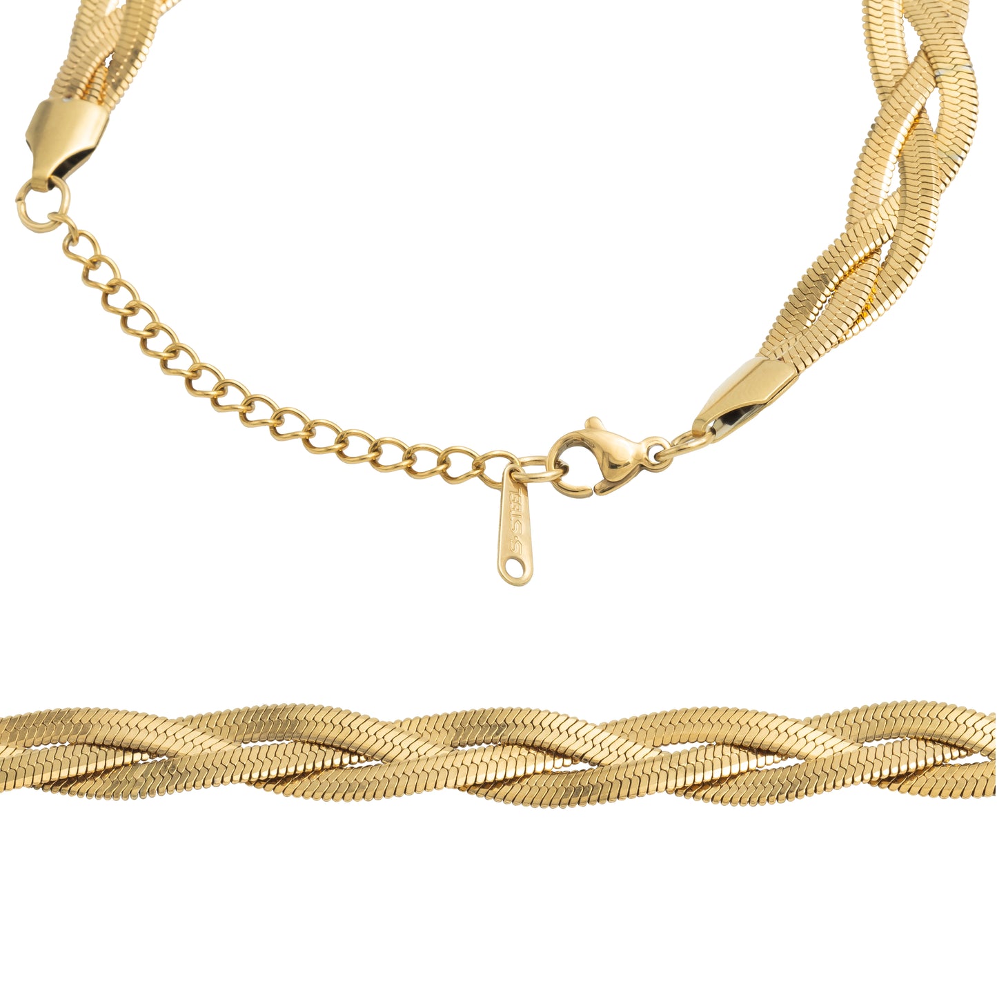 Pulsera Ajustable Trenzada Regalo Mujer Acero Inoxidable