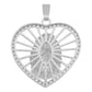 Dije Corazón Virgen Guadalupe Zirconias Amor Mujer Plata 925