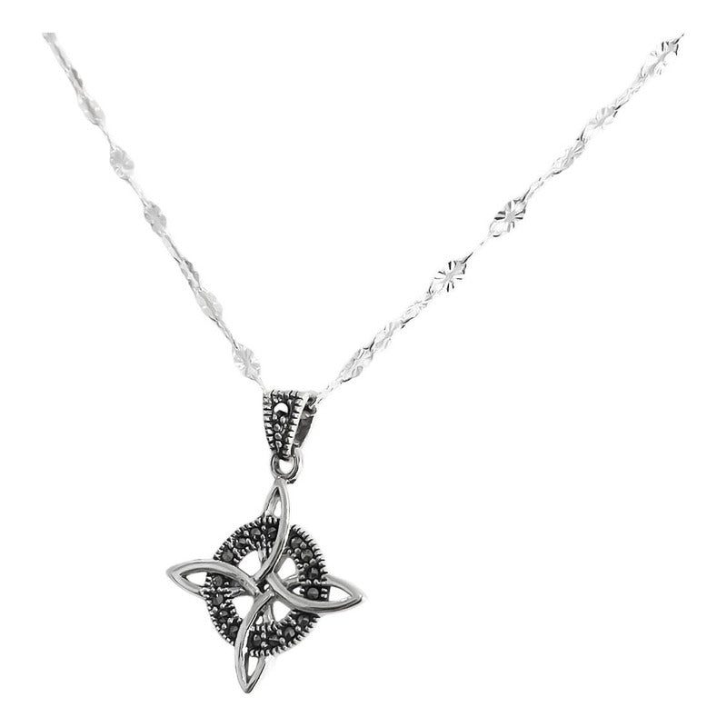 Collar Granito Nudo De Bruja Celta Hecho En Tailandia Ley925