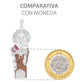 Dije Medalla San Benito Grande Protección Zirconia Plata 925 Café