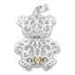 Dije Osito Corazón Zirconias Amor Regalo Plata 925
