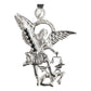 Dijes San Miguel Arcangel Con Zirconias Plata Solida 925