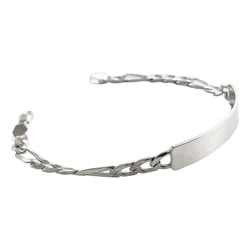 Esclava Hombre Pulsera Cubana Diamantada Plata 925 6 Mm