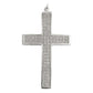 Dije Cruz Catolica Grande Zirconias Hombre Plata Ley 925