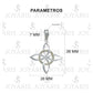 Collar Nudo De Bruja Celta Plano Zirconias Plata Ley S925