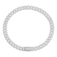 Pulsera Cubana Miami Zirconias Mujer Hombre Caja Plata 925 Blanco 6 Cm 21 Cm