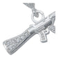 Dije Rifle Chico Carabina Zirconias Belico Plata 925