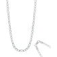 Cadena Tejido Fígaro 3x1 Unisex Plata 925 55 Cm X 4 Mm