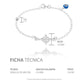 Pulsera Nudo De Bruja Una Bola Facetada Ojo Turco Plata 925 Azul 18 Cm
