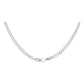 Cadena Cubana Gruesa Diamantada Plata 925 Hombre 50cm X 4mm
