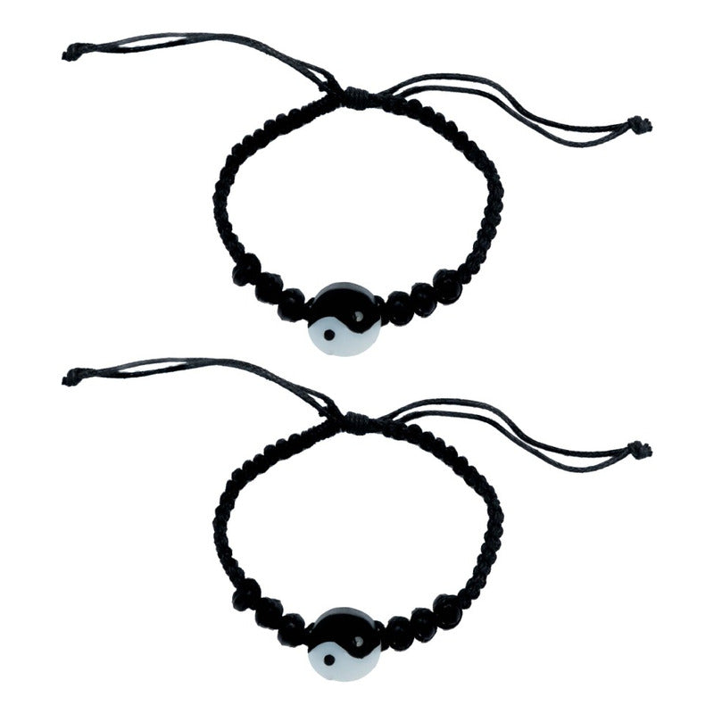 3 Pzs Pulsera Ying Yang Hecho Mano Artesanal Suerte Regalo