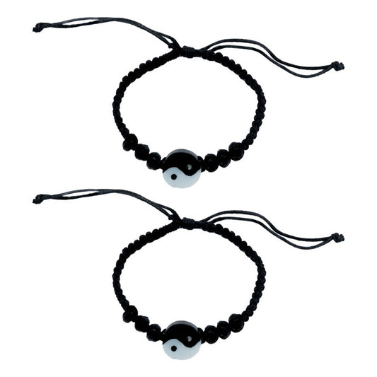 3 Pzs Pulsera Ying Yang Hecho Mano Artesanal Suerte Regalo