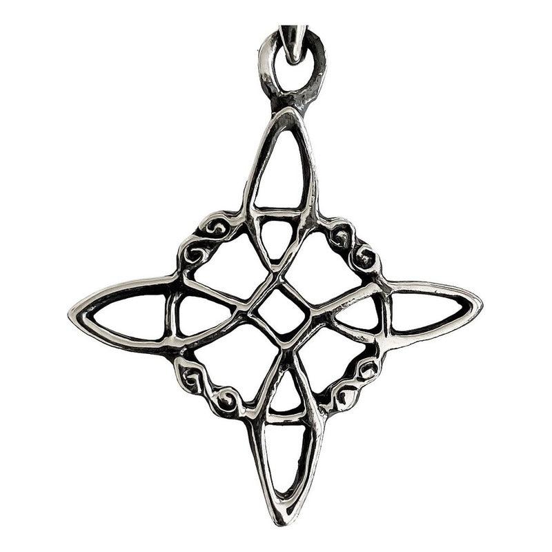 Dije Nudo De Bruja Celta Pavonado Grande Plata Ley 925