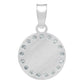 Dije Mini Medalla Bautizo Virgen Zapopan Plata 925 1.2 Cm Blanco