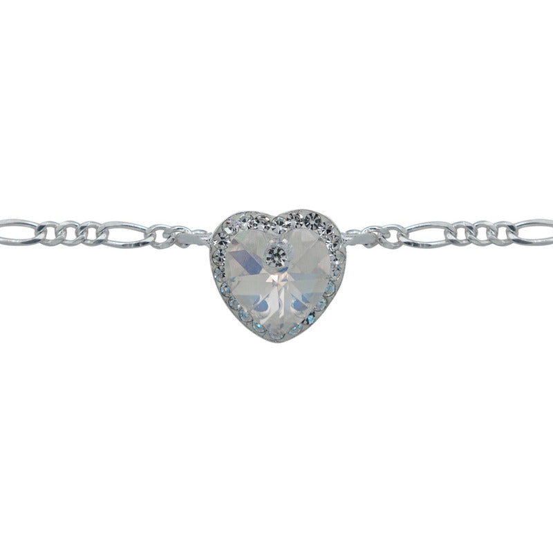 Pulsera Dije Corazon Del Mar Titanic Amor Amistad Plata 925