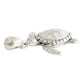 Dije Tortuga Con Piedra Natural Tallada De Plata Solida 925