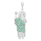 Dije 3d Medalla San Judas Tadeo Grande Zirconias Plata 925 Verde