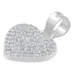 Dije Corazón Zirconia Mujer Amor Mamá Regalo Plata 925 1.7cm