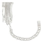 Pulsera Santa Muerte Esclava Zirconias Plata Solida Ley S925