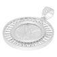 Dije Medalla Angel Centenario Bisel Zirconias Plata 925 Blanco