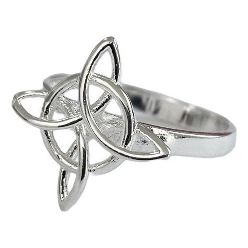 Anillo Nudo De Bruja Celta Liso En Plata Solida Ley S925