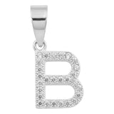Dije Inicial De Plata 925 Zirconias  2 Cm Regalo Para Mujer B