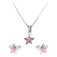 Juego Estrella Piedra Amor Regalo Mujer Promesa Plata 925