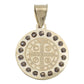 Dije Doble Vista Chica Zirconia San Benito Oro 10k 1.6 Cm