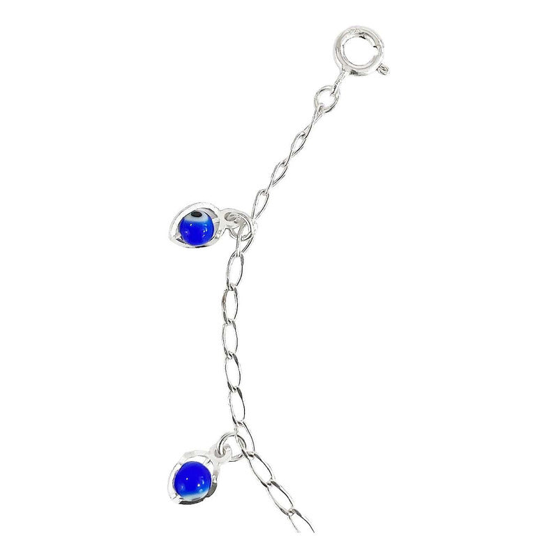 Pulsera Ojo Turco Suerte Colores Regalo Mujer Plata Ley 925