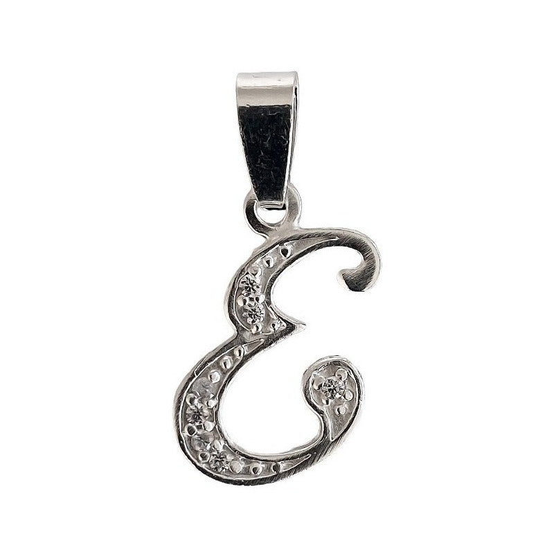 Dije Iniciales Abecedario Zirconias  Plata Solida Ley 925