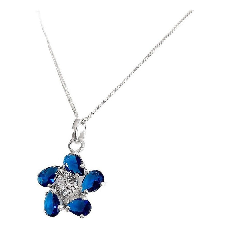 Collar Dije Flor Promesa Regalo Amor Mujer Plata Ley 925