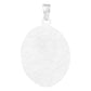 Dije Grande Oval Diamantada Virgen Guadalupe Plata 925 2.3cm
