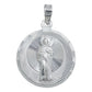Dije Medalla Diamantada San Judas Tadeo Plata 925 2.8 Cm